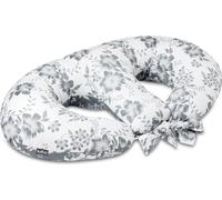 Bellochi grand coussin double - jumeaux - en 100% coton - - coussin de rangement pour bébé - Coussin doudou - 100x57 cm positionnement multifonctionnel - Magnolia