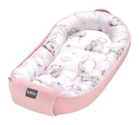 Bellochi Habarigani Nid pour nouveau-né | Chaise longue | 100% coton | 90 x 60 x 12 cm - avec bords de protection | 0-9 mois | Habarigani