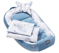 Bellochi Kit Nids Bébé 6 Pièces - Reducteur de Lit Bebe une Couverture de Bebe Cale Tete Bébé un Oreiller Plat - Habarigani JAMBO
