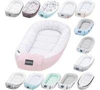 Bellochi Reducteur de Lit Bebe, Cale Bebe pour Lit, Cocon Bebe - 100% Coton, 0-12 Mois - Nid de Bebe, Baby Nest - 90 x 60 cm - Aurora