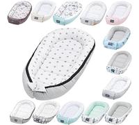 Bellochi Reducteur de Lit Bebe, Cale Bebe pour Lit, Cocon Bebe - 100% Coton, 0-12 Mois - Nid de Bebe, Baby Nest - 90 x 60 cm - Nunki Star