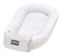 Bellochi Reducteur de Lit Bebe Cale Bebe pour Lit Cocon Bebe - 100% Coton - 90x60cm - Nid de Bebe Baby Nest - Beige Dots