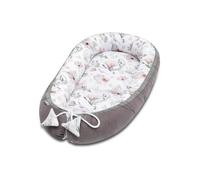 Bellochi Reducteur de Lit Bebe Cale Bebe pour Lit Cocon Bebe - 100% Coton - 90x60cm - Nid de Bebe Baby Nest - Choco Fantasy