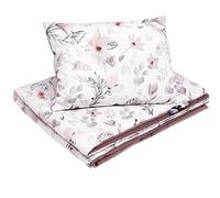 Bellochi Set de Couette Bebe 75x100 cm et Coussin Enfant 30x40cm - Couverture Enfant Réversible et Entièrement Lavable - 100% Coton - Choco Fantasy