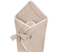 Bellochi Universelle Nid d'Ange Bebe - Réversible Couverture Enveloppante Bébé - en Mousseline - - Muslin Beige