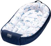 Bellochi Velvet Babyest Baby Rest Newborn - Fait à la main - Coton et velours - - Nid à câlins pour bébé - 90x60x12cm - Verne