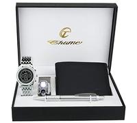 BELLOS Coffret Cadeau Montre Homme - Portefeuille - Outil Multifonction LED- Stylo