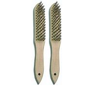Bellota 50801-5 - Brosse Métallique avec Manche en Bois - Outil Manuel pour Enlever Peintures, Vernis, Rouilles - Avec Fil en Acier Laitonné Droit (Lot de 2)