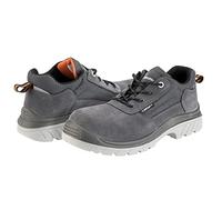 Bellota 72310GJS1P - Chaussures de sécurité Comp+ Gris S1P pour Homme et Femme en croûte de Cuir Respirant, rembourré et avec Zones renforcées et Anti-Abrasion, Gris, 43 EU X-Ancho