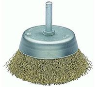 Bellota - Brosse de bricolage tasse en acier laitonné. Fil de fer ondulé