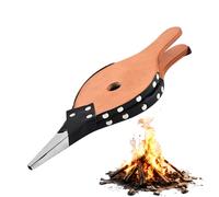 Bellows Fire Pit, Fire Blower, outil de cheminée portable, conception lourde robuste, 16.14x5,91 pouces, idéal pour le camping, grillades en plein air, barbecue, randonnée, arrière-cour, fête intérieu