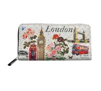 Bells Box London Souvenir Porte-monnaie pour femme - Élégant portefeuille pour pièces de monnaie et porte-cartes - Grand sac à main cadeau britannique Union Jack, multicolore, 20x10x2.5 cm, Souvenir