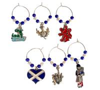 Bells Box Lot de 6 breloques en verre - Monument écossais emblématique - Souvenirs - Accessoires de fête - Souvenir écossais, Mix sizes, Métal