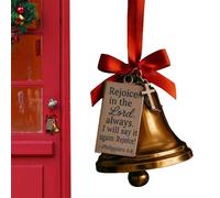 Bells de Noël - Décor Religieux pour décoration intérieure | Thématique Classique de Style rétro avec de la Bible, Conception gravée et matériau métallique, Corde Suspendue, léger pour Le Foyer,