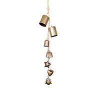 Bells de vache rustiques - Bronze Wind Carimes pour la décoration de la maison | Métal et corde avec design suspendu, ornement festif pour la chambre, le salon, les vacances, la fête, le rassemblement
