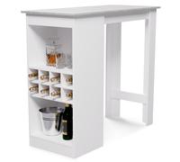 Blumfeldt Table mange-debout 110 cm - 3 étagères réglables, revêtement en mélaminé