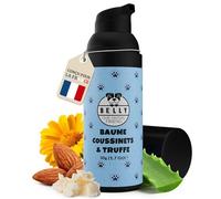 Belly® Baume Coussinet Chien - Hydrate, Guérit, Protège Contre Neige, Sel, Pattes Craquelées & Truffe - sans Parfum - Sûr à Lécher - Creme Coussinet Chien - Solution Anti Démangeaison Chien, 50g