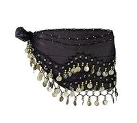 Belly Dance Foulard Foulard De Danse Du Ventre Ceinture De Danse Du Ventre Femme Danse Du Ventre Ceinture Belly Avec 128 Pièces d'Or Pour Danse Orientale, Zumba, Cours De Yoga, Spectacle De Bal Latin