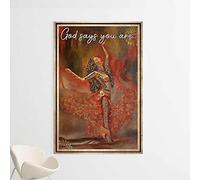 Belly Dance God Says Beautiful Amazing Plaque en métal 20,3 x 30,5 cm
