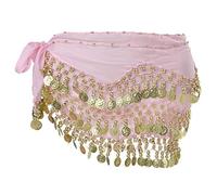 BellyLady Danse du Ventre Écharpe de Hanche 158 Pièces d'or Jupe de Danse Rose