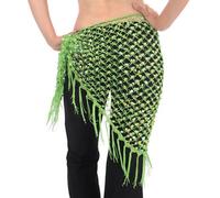 BellyLady Écharpe de Hanche de Danse du Ventre Châle Triangle égyptien Green