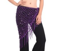 BellyLady Écharpe de Hanche de Danse du Ventre Châle Triangle égyptien Lavender