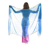 BellyLady Superbe Voile de Danse du Ventre en Mousseline à la Main Lakeblue