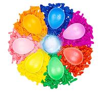 Belmalia 1000x Ballon d'eau, Bombes à eau avec Support de Remplissage pour Robinet, coloré, facile à remplir