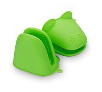 Belmalia 2 Gants de Cuisine, Silicone, Manique, Résistant Chaleur, Motif: Grenouille Vert