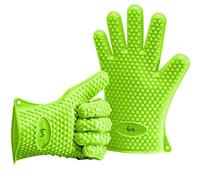 Belmalia 27.517.52,2 Lot de 2 Gants de Cuisson en Silicone Vert
