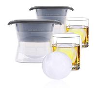 Belmalia 2x Méga Moule à Boules de Glace, Moule à Glaçons Silicone pour Boules de Glace de 6cm en XXL, Noir