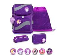 Belmil 405-51 Lot de 4 cartables, Purple Sky 2025, Ensemble cartable