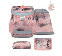 Belmil Mini-Fit 405-33AGS GRAT Ensemble cartable 5 pièces avec porte-clés supplémentaire, Ballet rose, 36 x 28 x 17 cm