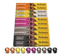 Belmio Capsules Nespresso Compatibles, Pack Mix d’Intensités, Capsules de café fortement torréfiées, Intensité 5 à 12, Qualité belge authentique, 5 variantes de saveurs, 100 unités.