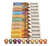 Belmio Capsules Nespresso Compatibles, Pack Toutes les saveurs, Capsules de café moyennement torréfiées, Intensité 6 et 7, Qualité belge authentique, 8 variantes de saveurs, 100 unités.