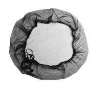 Belnotelt Filet de pluie en maille fine avec cordon de serrage utilitaire, housse de protection pour barils d'eau pour éviter les feuilles et les mouches, matériau PE pour l'extérieur, noir (100 cm)