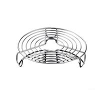 Belnotelt Grille de cuisson vapeur en acier inoxydable pour ustensiles de cuisine, grille surélevée pour une circulation homogène de la vapeur, compatible avec autocuiseur, plateau de refroidissement