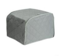 Belnotelt Housse de grille-pain matelassée pour grille-pain à 2 tranches et 4 tranches, housse de protection imperméable et anti-poussière en mélange de polyester et coton (gris L)