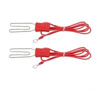 Belnotelt Kit de connecteur de terre pour clôture électrique, crochet M8 en acier inoxydable avec fil de 1 m pour la protection du bétail agricole