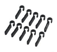 Belnotelt Lot de 10 clips en plastique pour casque de sécurité pour casque de sécurité, supports de montage légers compatibles avec la plupart des phares, noir