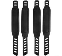 Belnotelt Lot de 2 paires de sangles de pédale de vélo réglables pour engrenage fixe, bandes de rétention de pied de rechange en caoutchouc avec marques gauche et droite, ajustement sûr pour le
