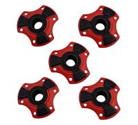 Belnotelt Lot de 5 garde-boue en plastique pour bâtons de randonnée, protection des pointes de flocon de neige pour sol mou, accessoires de camping et d'alpinisme (rouge)