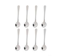 Belnotelt Lot de 8 petites cuillères de 9 cm, cuillères à assaisonnement en acier inoxydable 304 pour sel, sucre et épices, cuillères à glace rondes légères pour la maison, la cuisine, la salle à