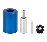 Belnotelt Outil d'insertion d'écrou étoile de fourche pour casque de 22,2 mm, 25,4 mm, 28,6 mm, alliage d'aluminium et couronne en acier inoxydable, avec vis remplaçable