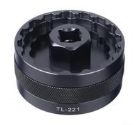 Belnotelt Outil d'installation d'axe moyen, outil de pédalier 5 en 1 pour VTT et vélos de route, compatible avec Bbr-60 Fsa-386 Dub16t Bb-R9100, douille en alliage d'aluminium de 44 mm (noir)