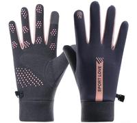Belnotelt Paire de gants en polaire thermique coupe-vent imperméables pour écran tactile pour vélo, extérieur, hiver, poignets étendus antidérapants au niveau de la paume (B)