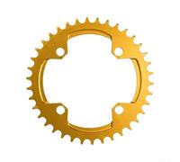 Belnotelt Plateau en aluminium léger 104 avec engagement négatif positif pour pignon fixe à vitesse unique et vélos urbains (jaune 42T)