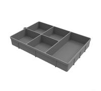 Belnotelt Plateau fonctionnel en silicone pour évier ou dessus de coiffeuse avec profil bas et base fiable (gris)