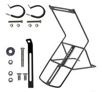 Belnotelt Porte-bagages avant de vélo en alliage d'aluminium, avec fixation triangulaire, porte-bagages pour VTT, design antidérapant, pour montage sur fourche, support de chargement résistant à la
