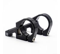 Belnotelt Potence à montage direct, pour fourche à double couronne DH VTT guidon 35 mm, alliage d'aluminium CNC, anodisation longue, pour une durée de vie de service noir argenté (noir)